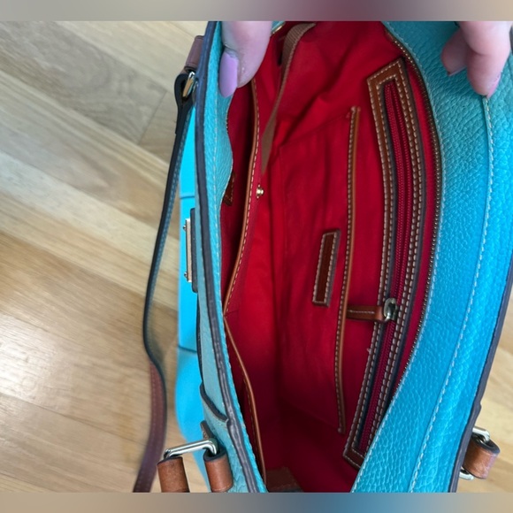 Dooney & Bourke Vintage Pebble Leather in Tiffany Blue Handbag purse - Picture 8 of 15